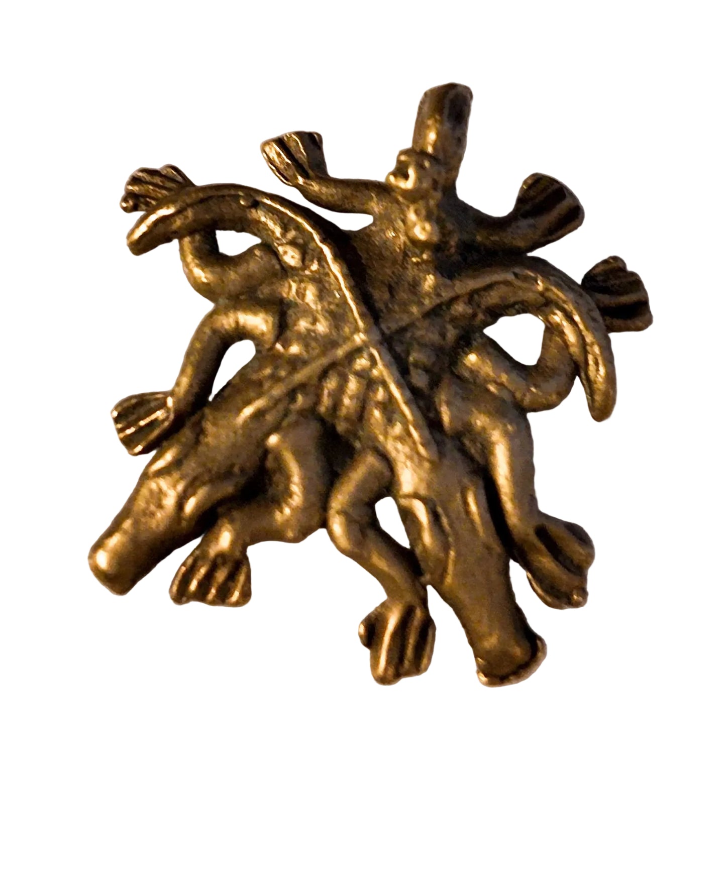 Pendentif en Bronze – Denkyem funune ( n° 22)