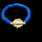 CAMÉLÉON- Bracelet bleu roi- perles africaines krobo