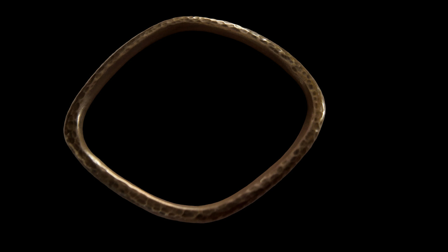 MALINDI- Jonc bronze martelé- INSPIRATION- OVALE