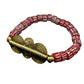 BRACELET rouge GNONLIVI ondulations- perles africaines krobo
