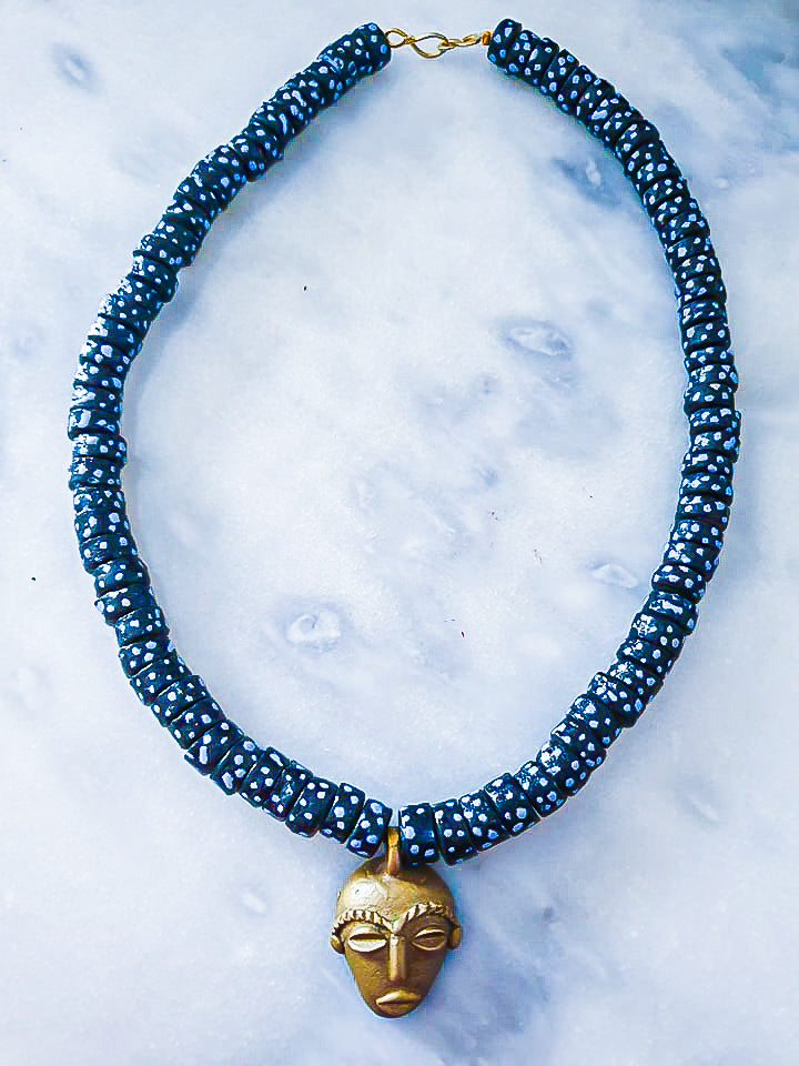 Collier perles africaines krobo