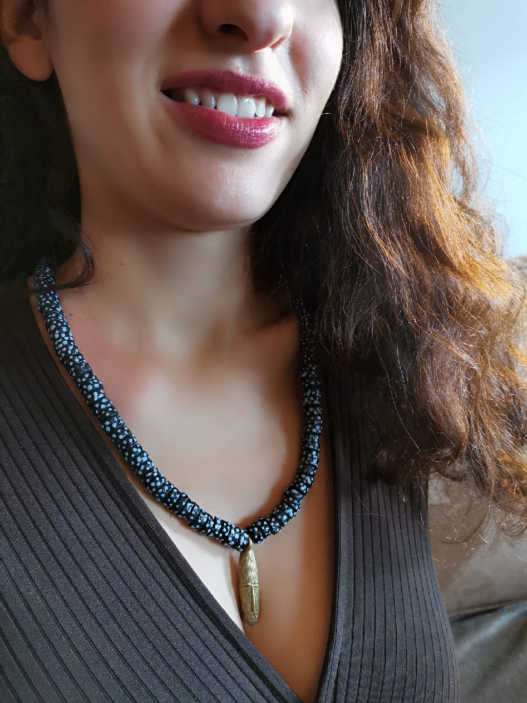Collier perles africaines krobo