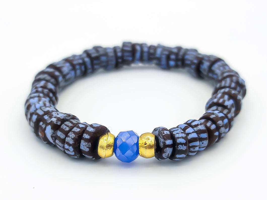 GNONLIVI- bracelet pastel- perles africaines krobo
