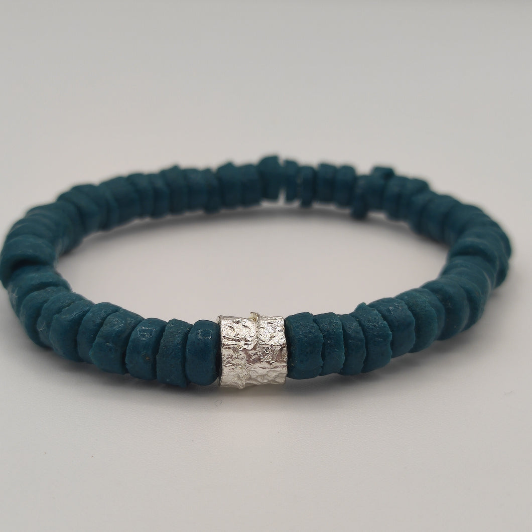 [[ CAMÉLÉON ARGENT ]]- bracelet vert