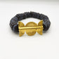 GNONLIVI- bracelet géant spirale ouverte- perles africaines krobo