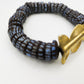 GNONLIVI- bracelet géant spirale ouverte- perles africaines krobo