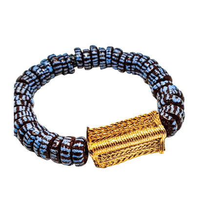 GNONLIVI- pulsera gigante- Cuentas krobo africanas